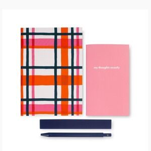 New 5 Piece Kate Spade Chic Plaid‎ Notebook Set